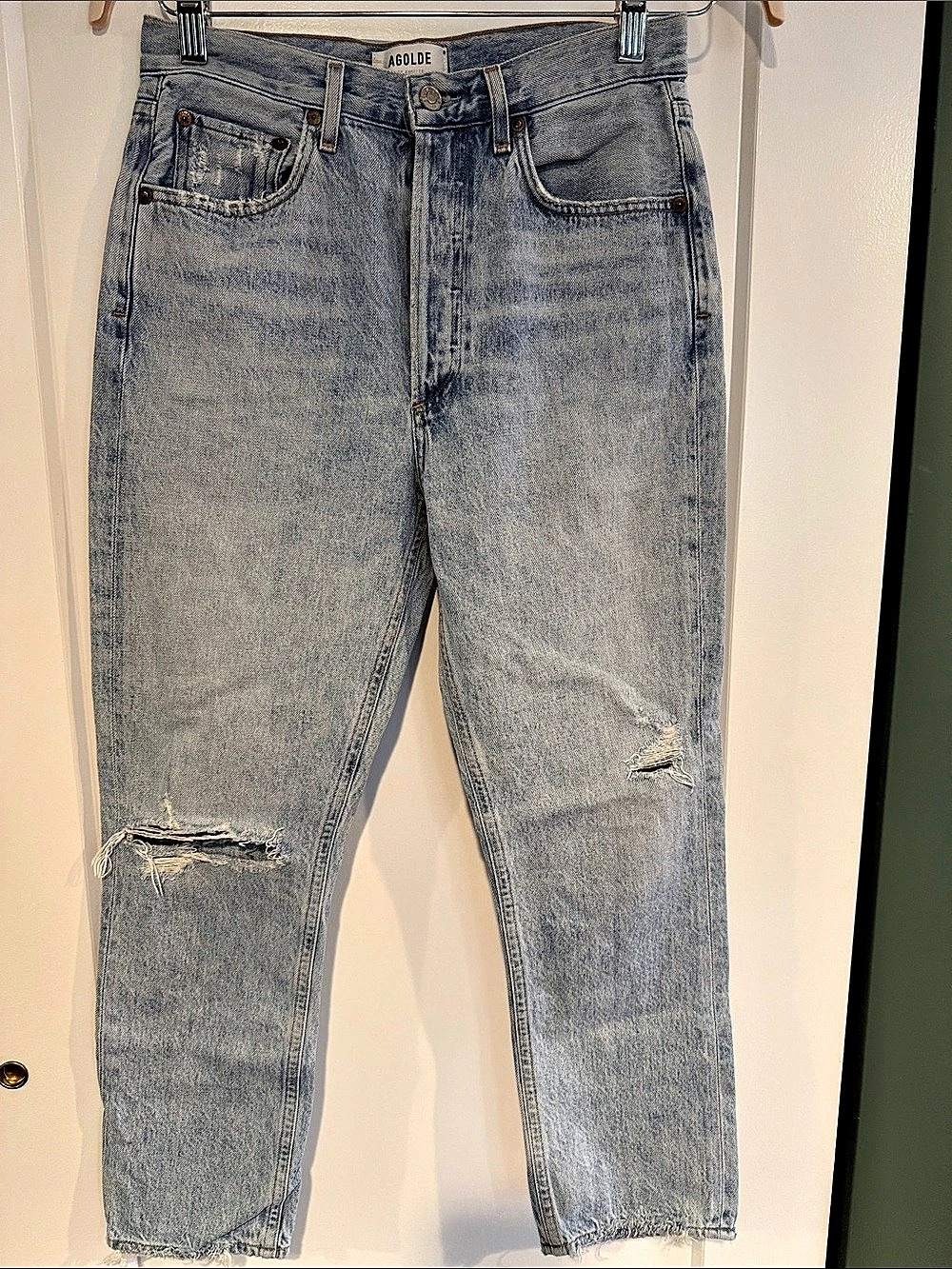 AGOLDE 90's Pinch Waist High Rise Straight Jeans Blue Waist 27